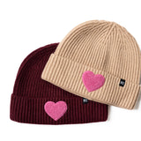 Terry Heart Patch Beanie