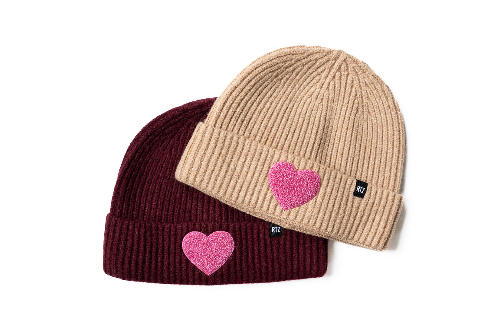 Terry Heart Patch Beanie