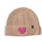 Terry Heart Patch Beanie