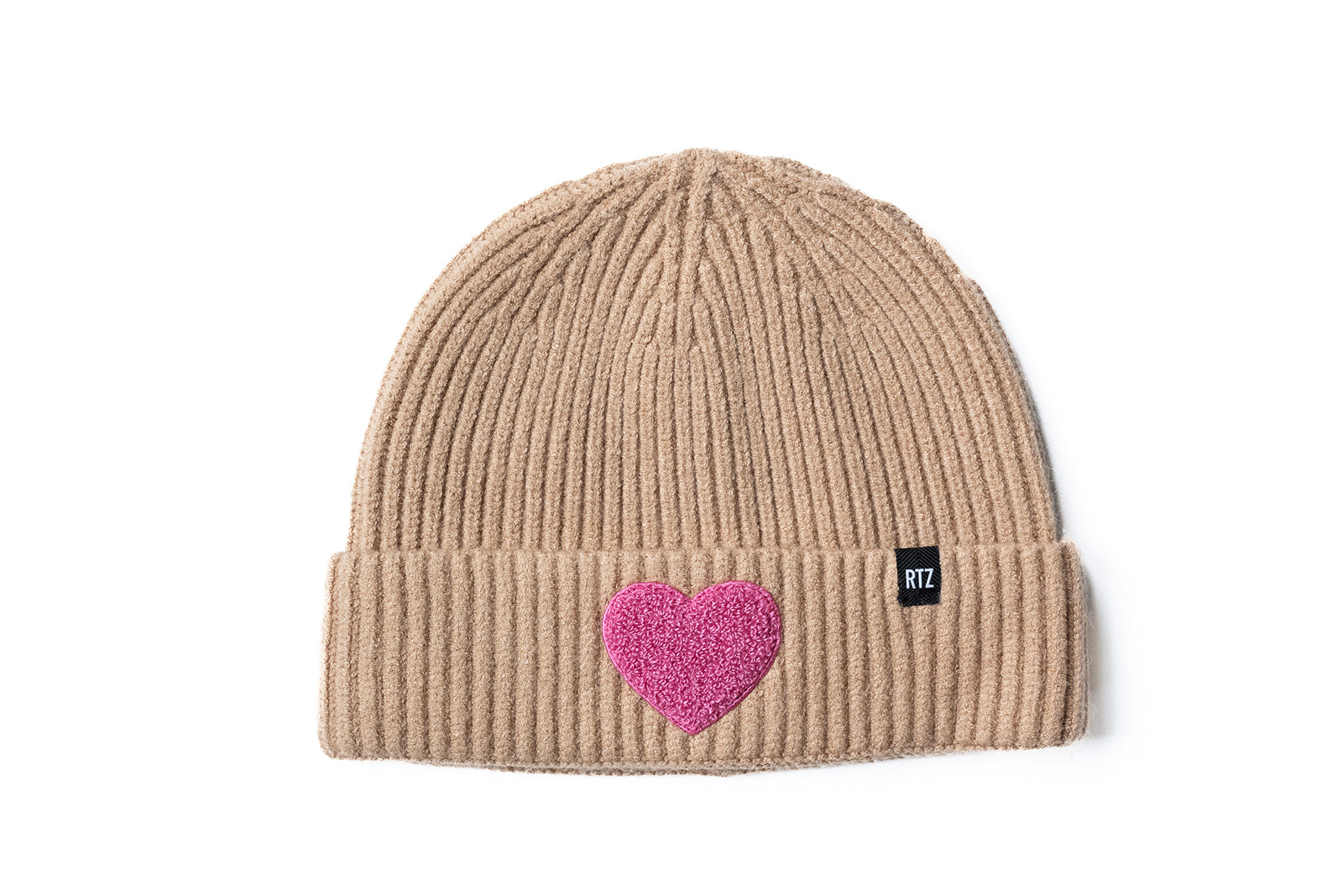 Terry Heart Patch Beanie