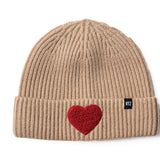 Terry Heart Patch Beanie