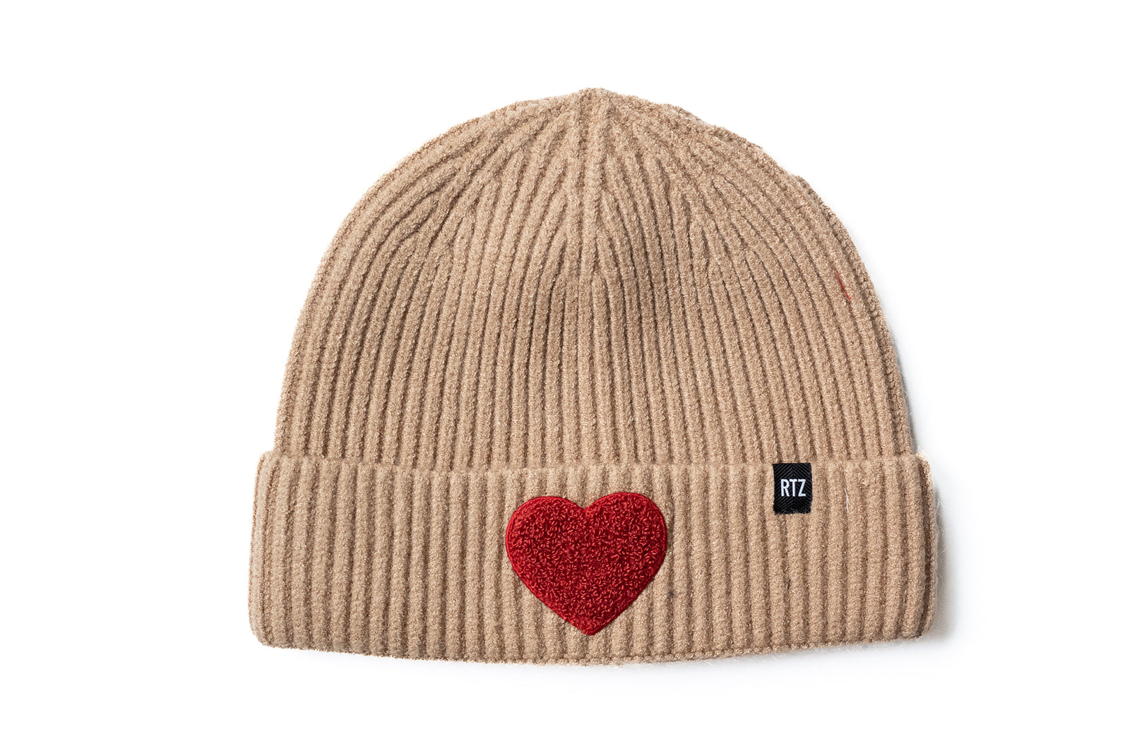 Terry Heart Patch Beanie