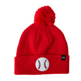 Baseball Patch Pom Pom Hat
