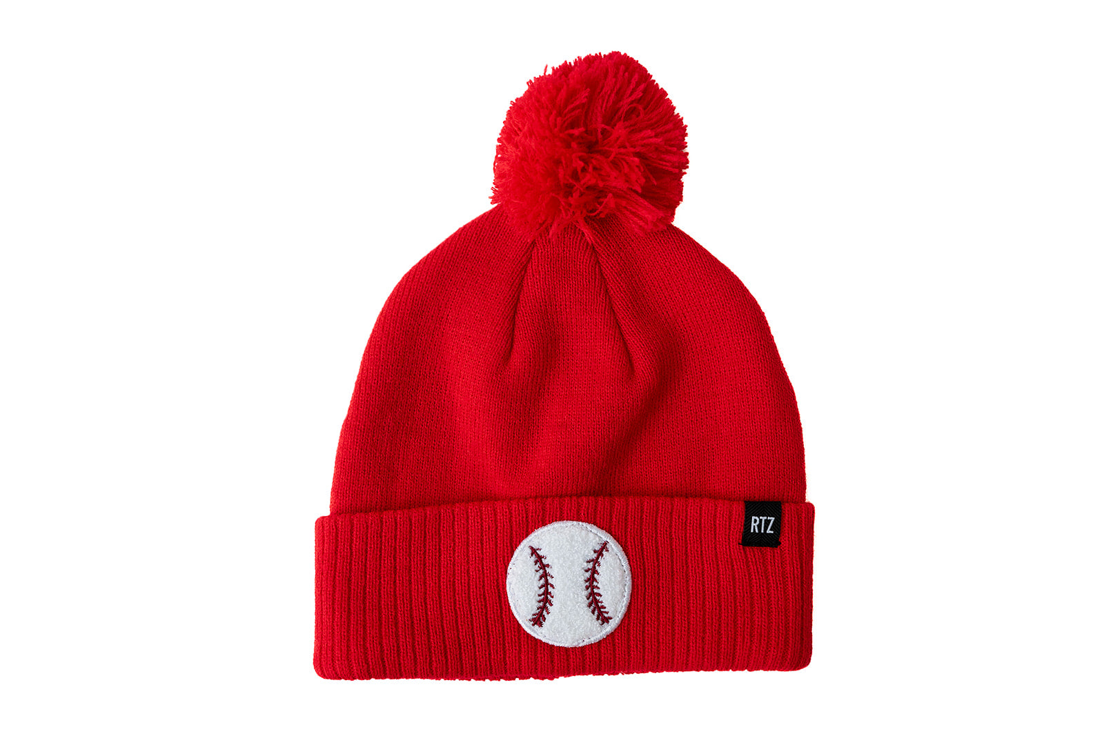 Baseball Patch Pom Pom Hat