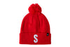 Wild Cherry Letter Pom Pom Hat