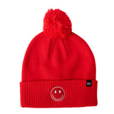 Smiley Pom Pom Hat