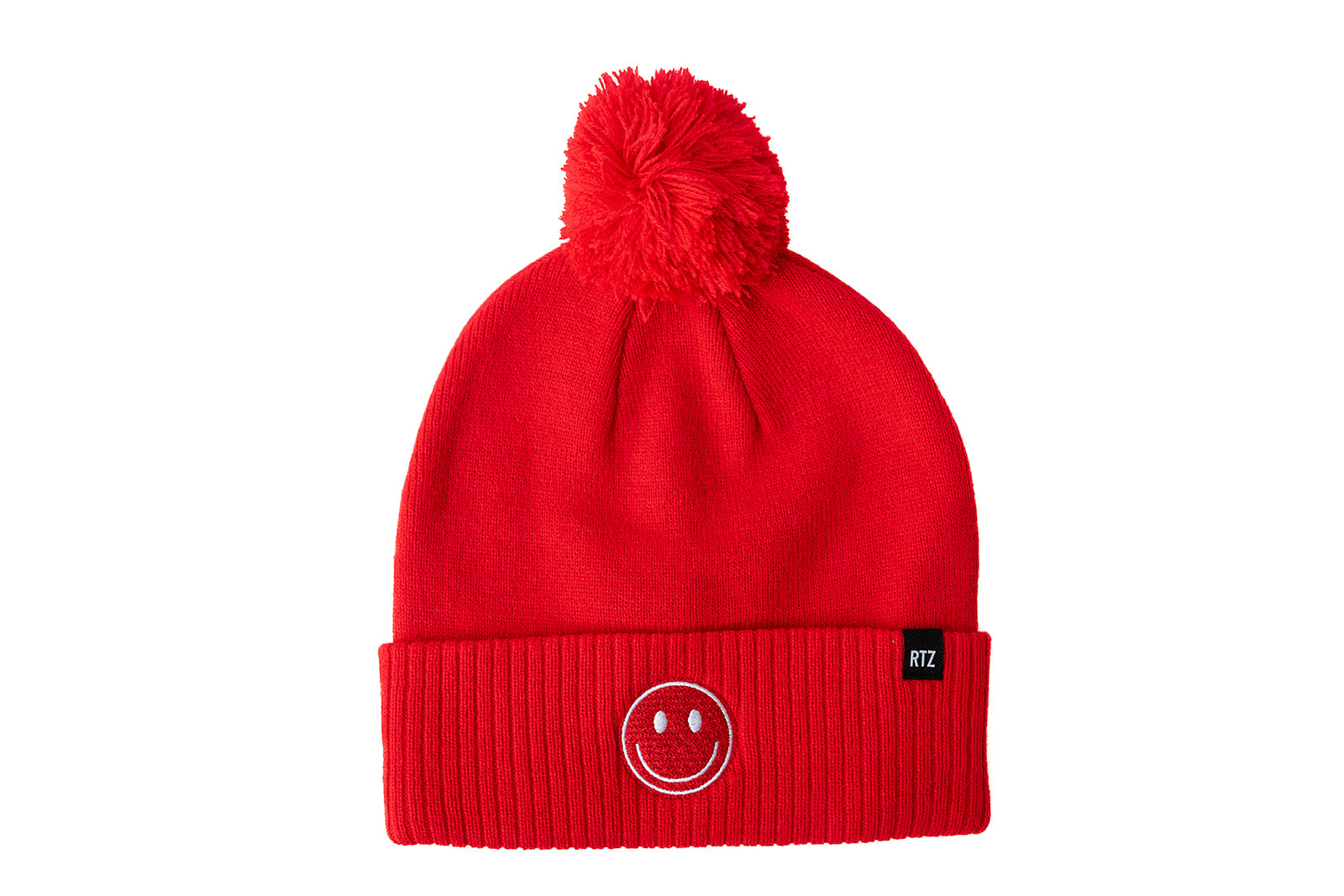 Wild Cherry Smiley Pom Pom Hat