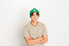 Spearmint Letter Pom Pom Hat