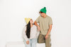Spearmint Letter Pom Pom Hat
