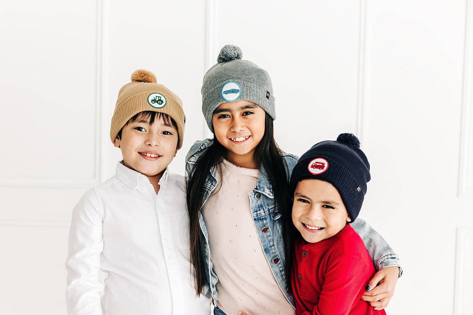 Firetruck Patch Pom Pom Hat