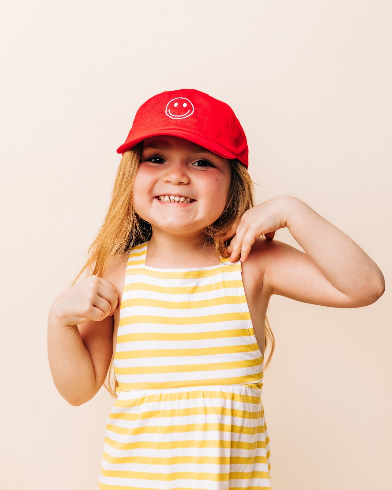 Royal Blue Smiley Face Hat | Embroidered Baseball Caps - Rey