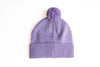 Custom Text Purple Pom Pom Hat