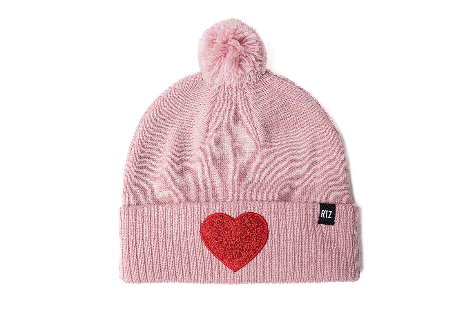 Pink Terry Heart Pom Pom