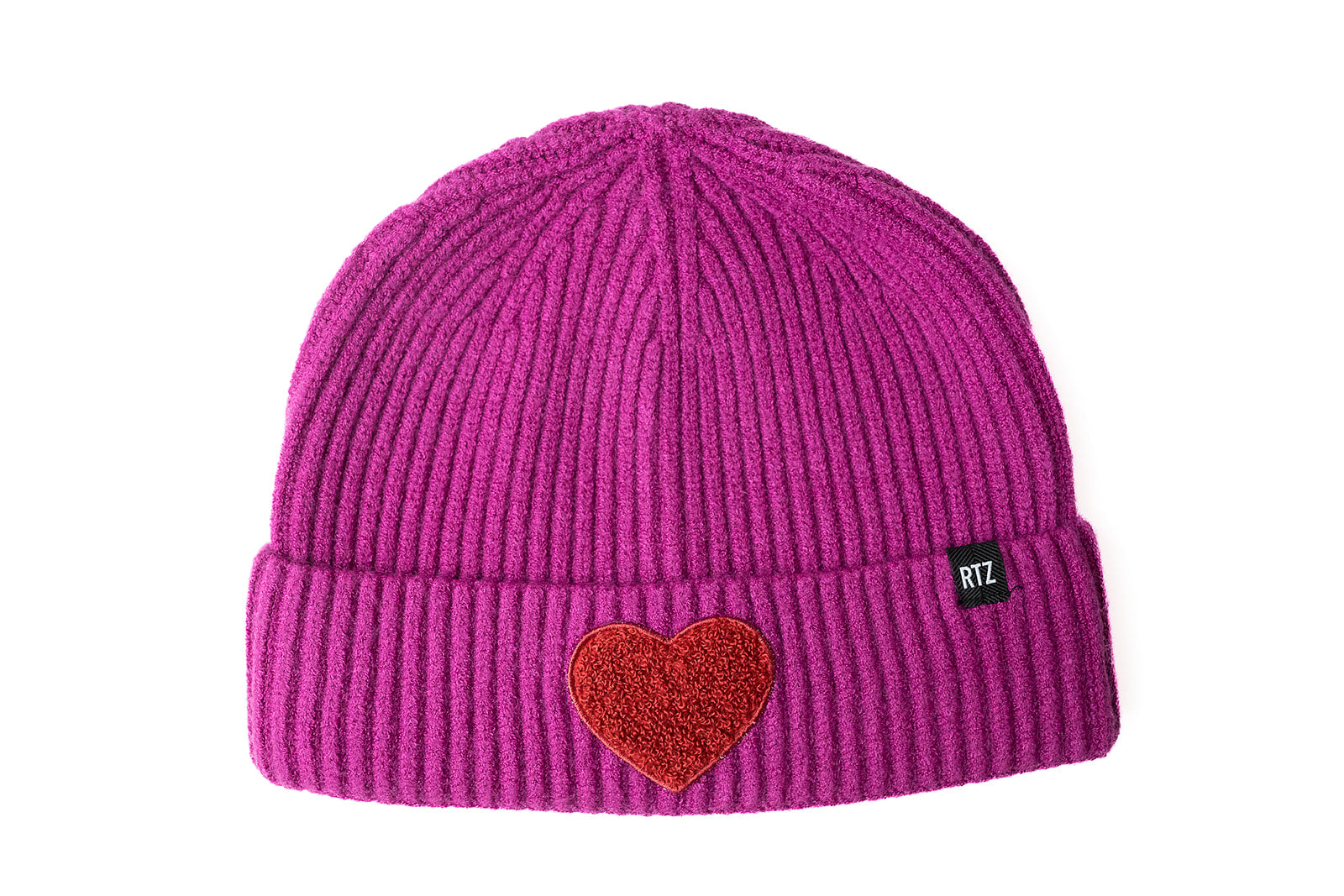 Terry Heart Patch Beanie