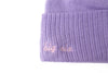 Custom Text Purple Pom Pom Hat