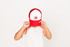 Red &amp; White Foam Trucker Firetruck Hat