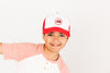 Red &amp; White Foam Trucker Firetruck Hat