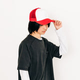 Red & White Letter Trucker Hat