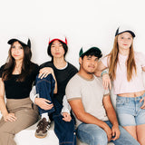 Navy & White Letter Trucker Hat