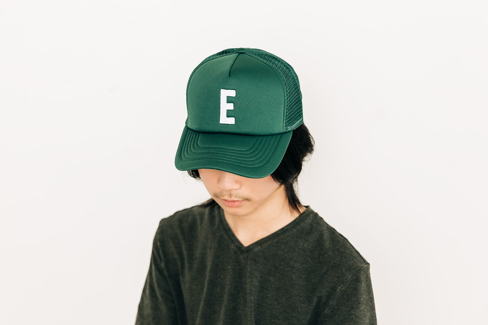 Dark Green Foam Letter Trucker Hat