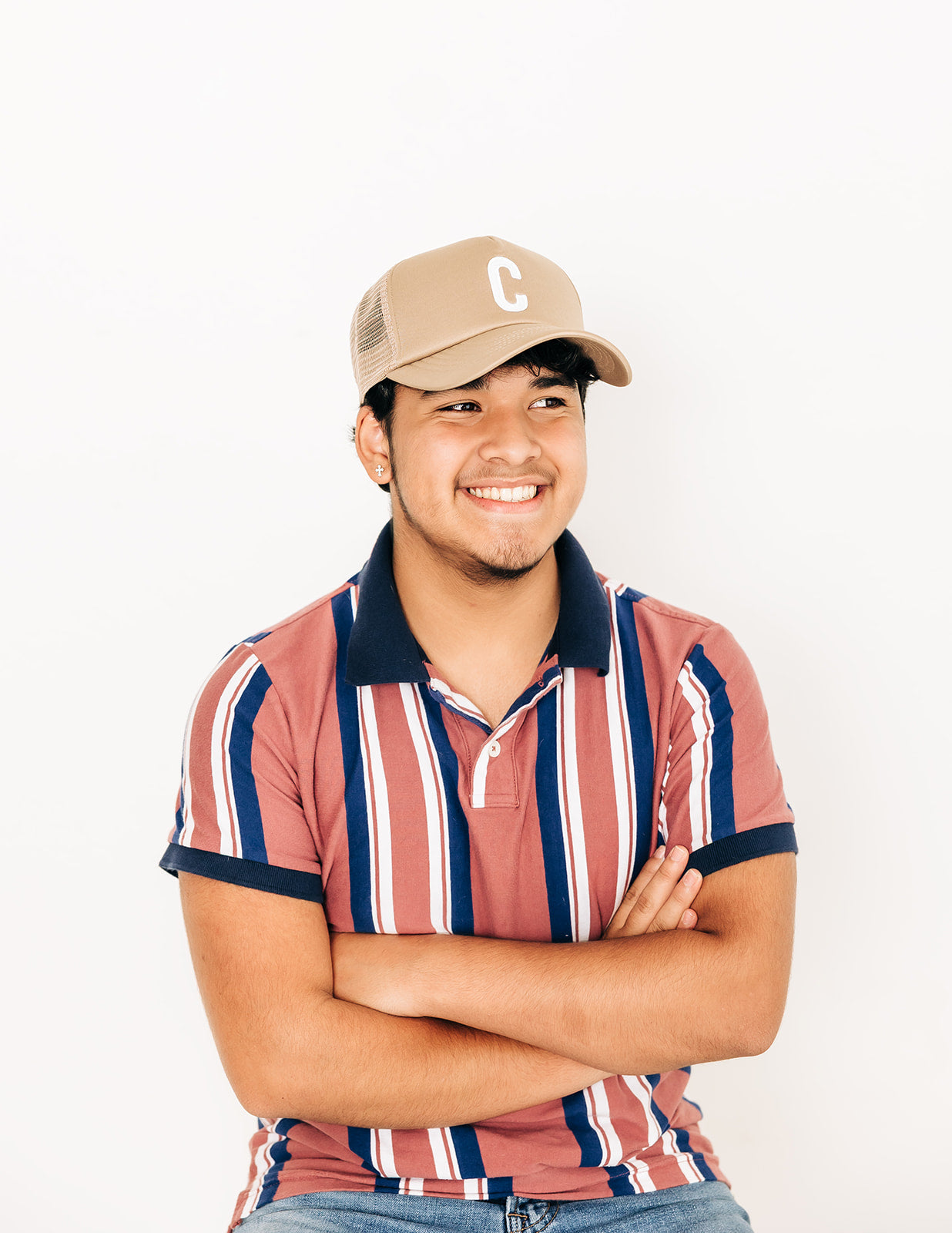 Khaki Foam Letter Trucker Hat
