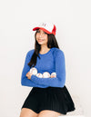 Red &amp; White Foam Trucker Terry Baseball Hat