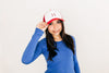Red &amp; White Foam Trucker Terry Baseball Hat