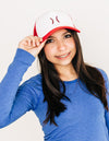 Red &amp; White Foam Trucker Terry Baseball Hat