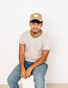 Khaki Foam Trucker Terry Heart Hat