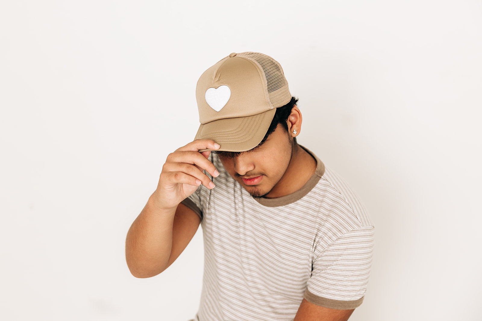 Terry Heart Foam Trucker Hat