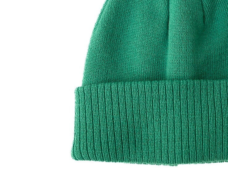 Custom Text Spearmint Pom Pom Hat