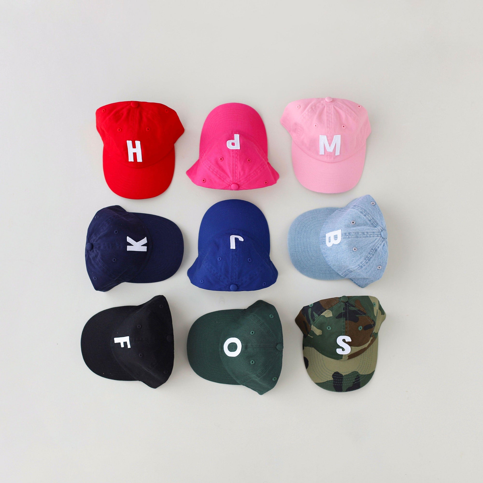 Custom Text Baseball Hats