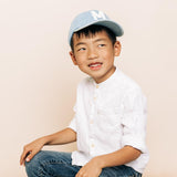 Denim Hat + White Terry Letter Rey to Z