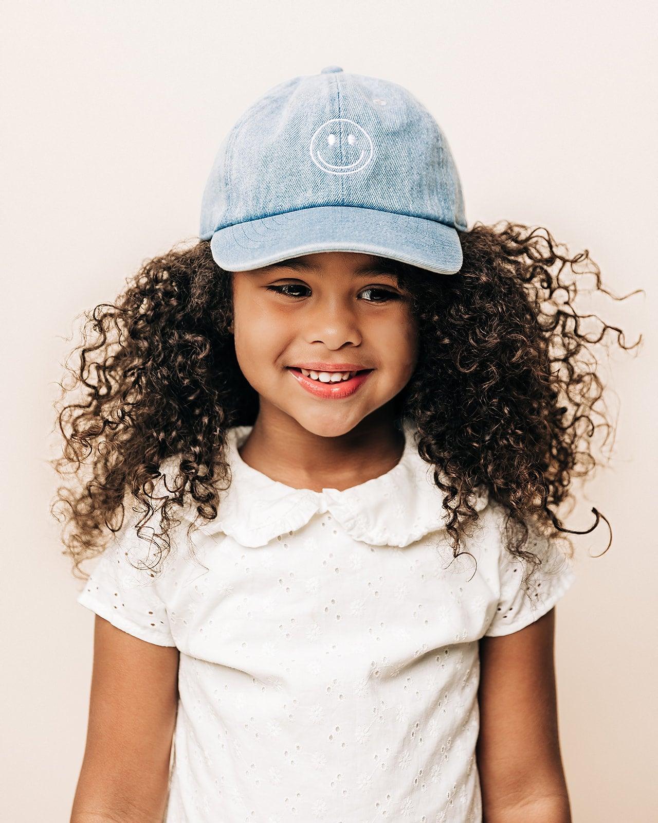 Denim Smiley Face Hat Rey to Z