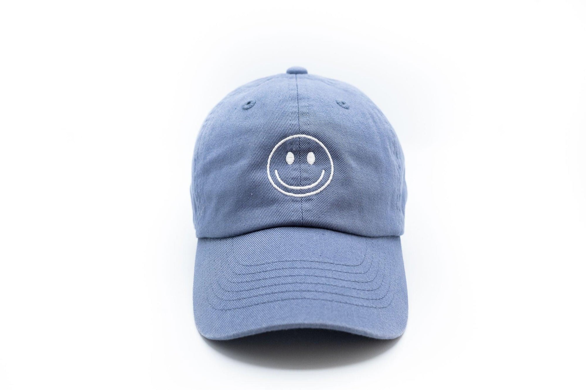 Dusty Blue Smiley Face Hat Rey to Z