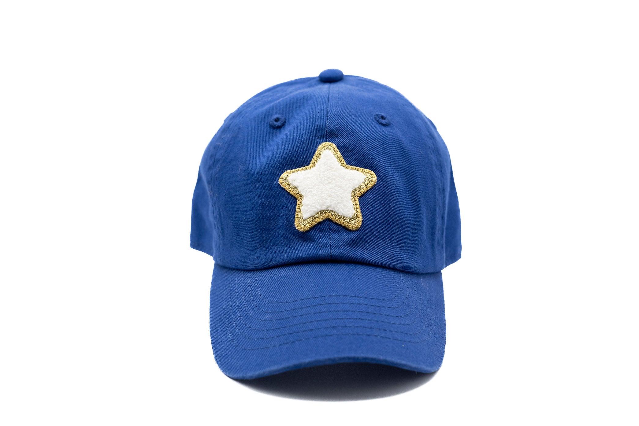 Royal Blue Twinkle Terry Star Hat Rey to Z