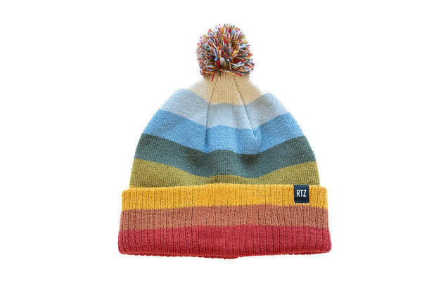 帽子 organic zoo spomhat stripes pom pom Hat - 帽子