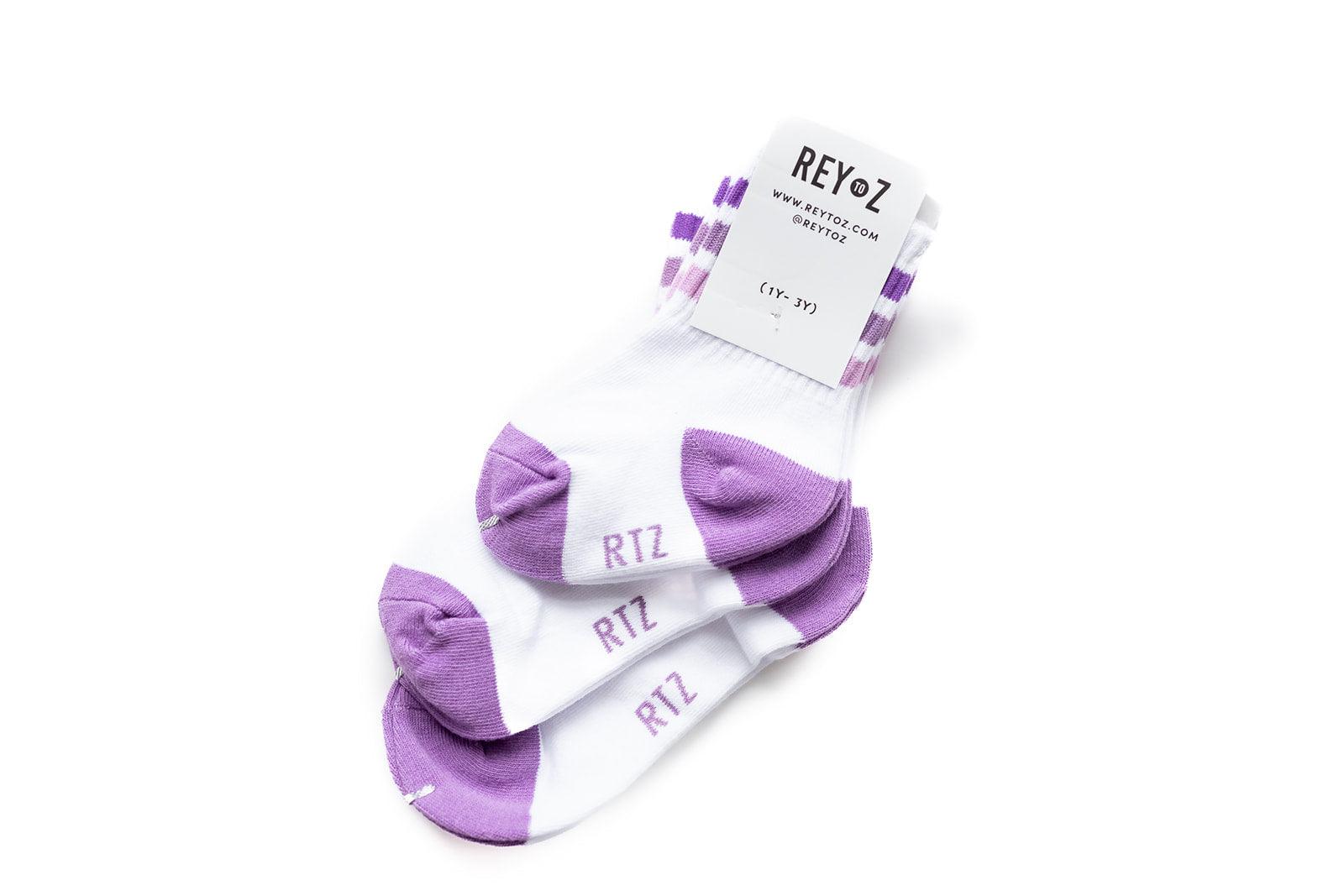 Purple Stripe Socks Rey to Z