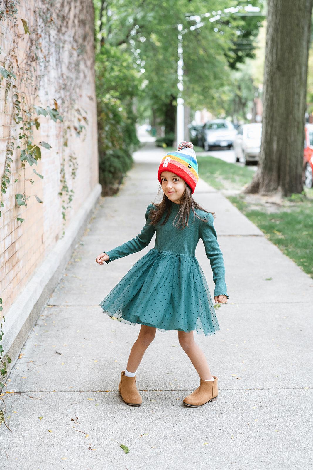 Bright Stripe Pom Pom Hat Rey to Z
