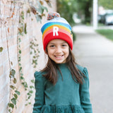 Bright Stripe Pom Pom Hat Rey to Z