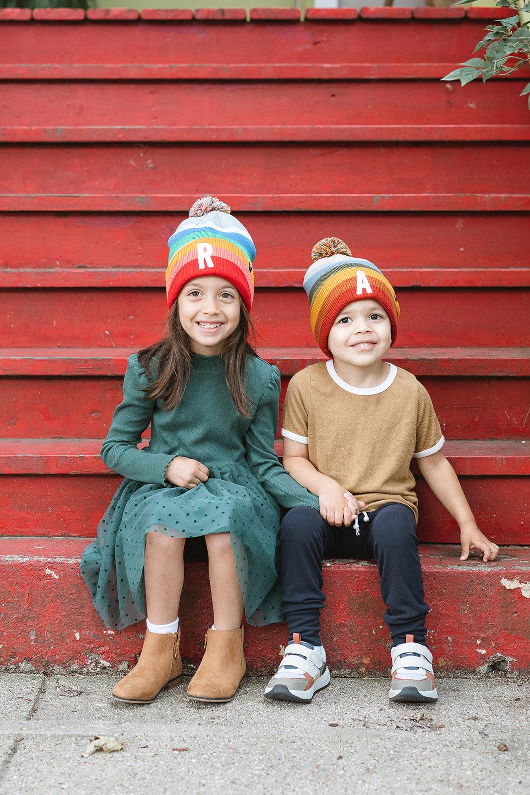 Sedona Stripe Pom Pom Hat Rey to Z