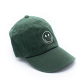 Hunter Green Smiley Face Hat Rey to Z