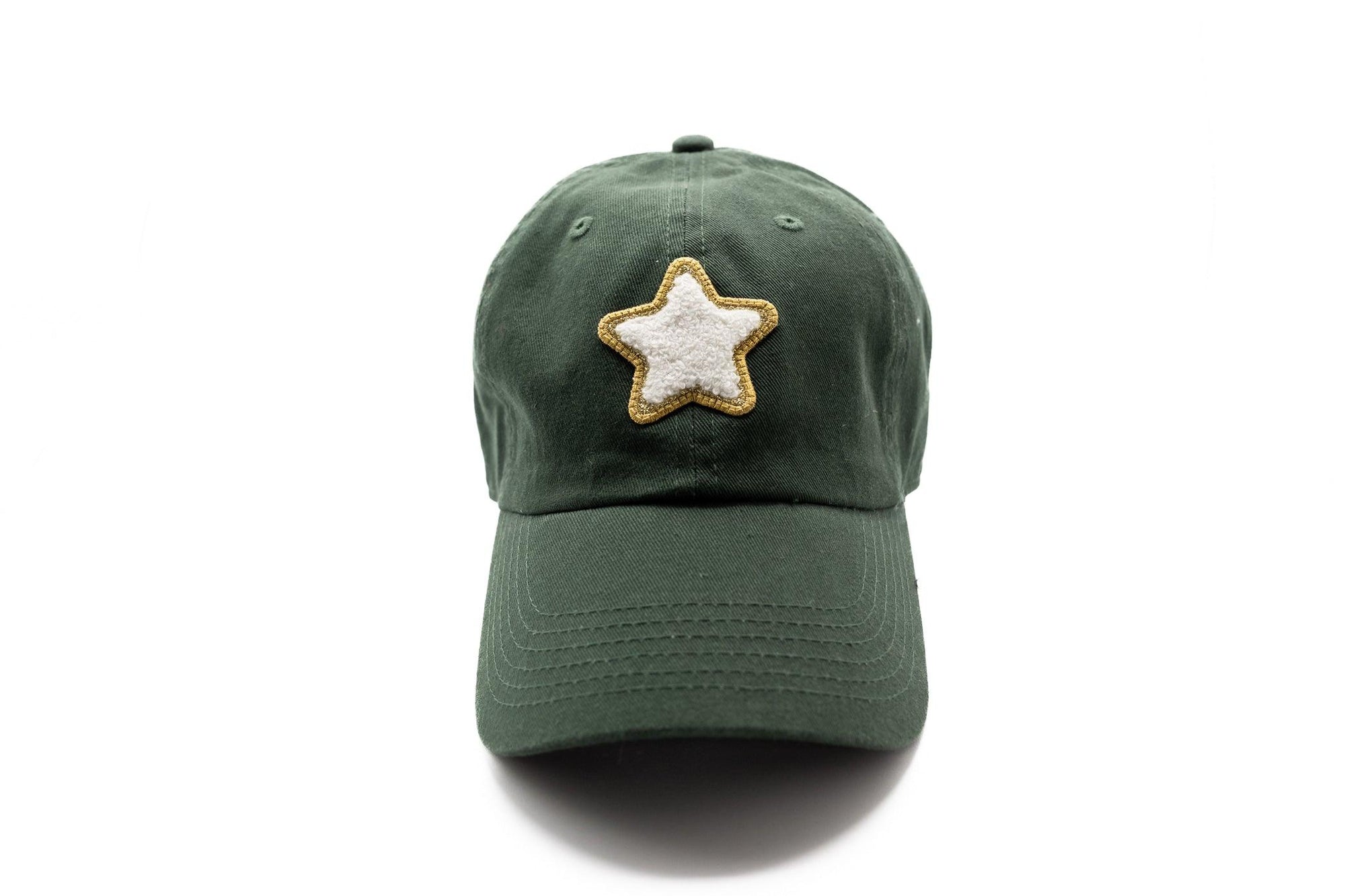 Hunter Green Twinkle Terry Star Hat Rey to Z
