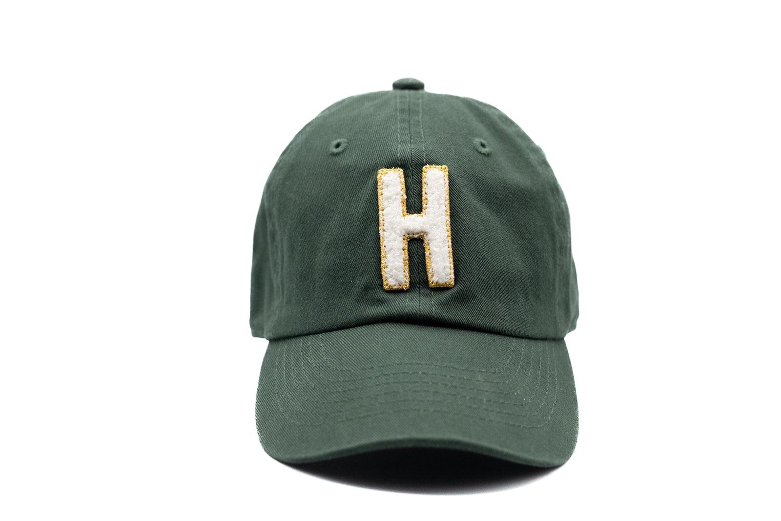 Hunter Green Hat + Twinkle Terry Letter Rey to Z