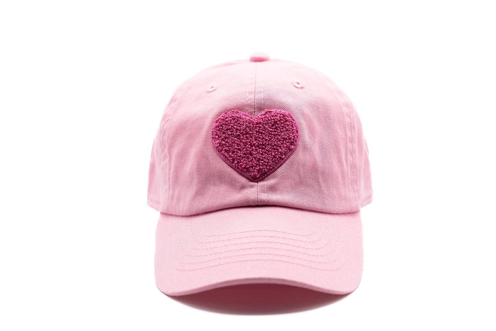 Light Pink Terry Heart Hat Rey to Z