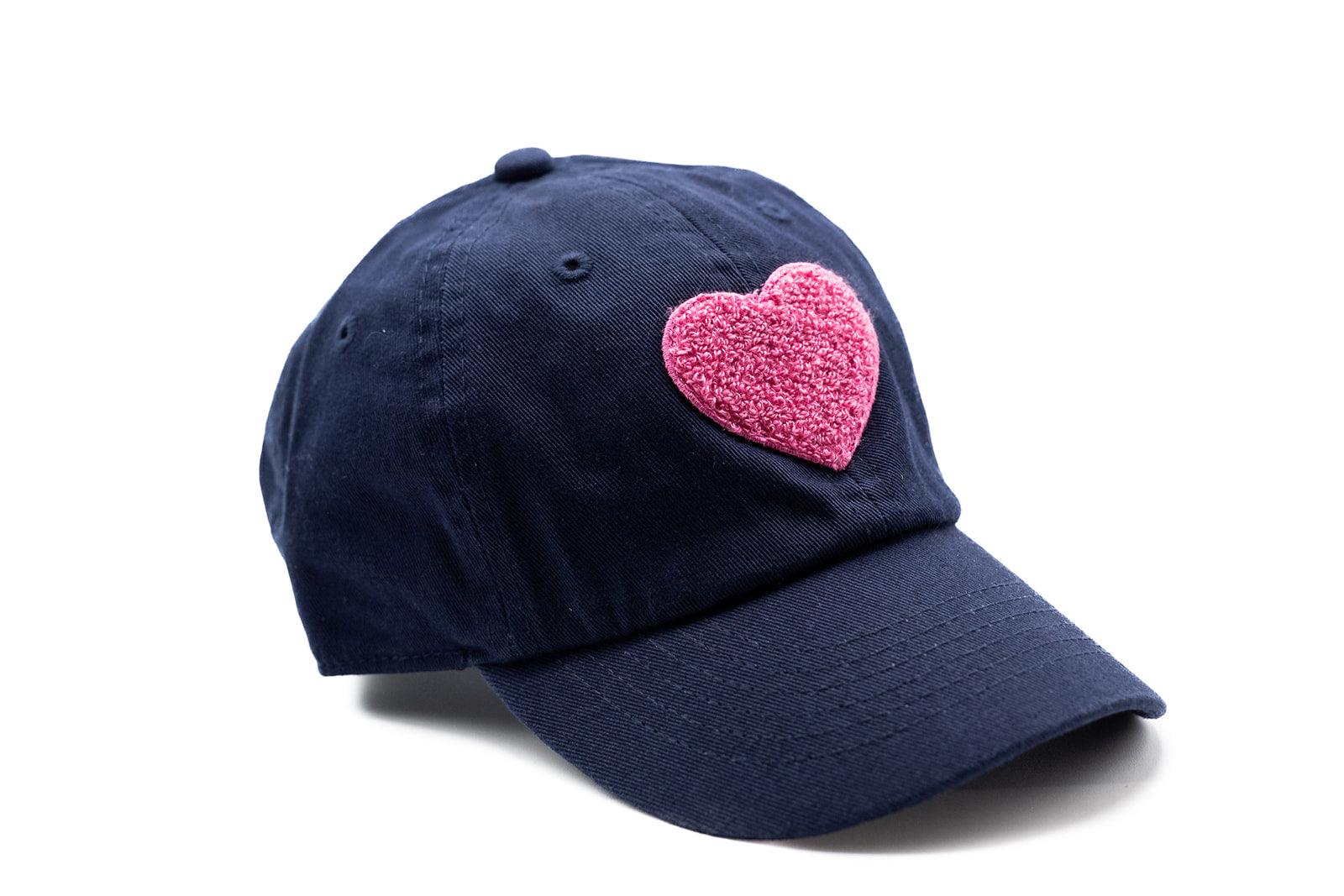 Navy Blue Terry Heart Hat Rey to Z