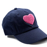 Navy Blue Terry Heart Hat Rey to Z