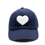 Navy Blue Terry Heart Hat Rey to Z