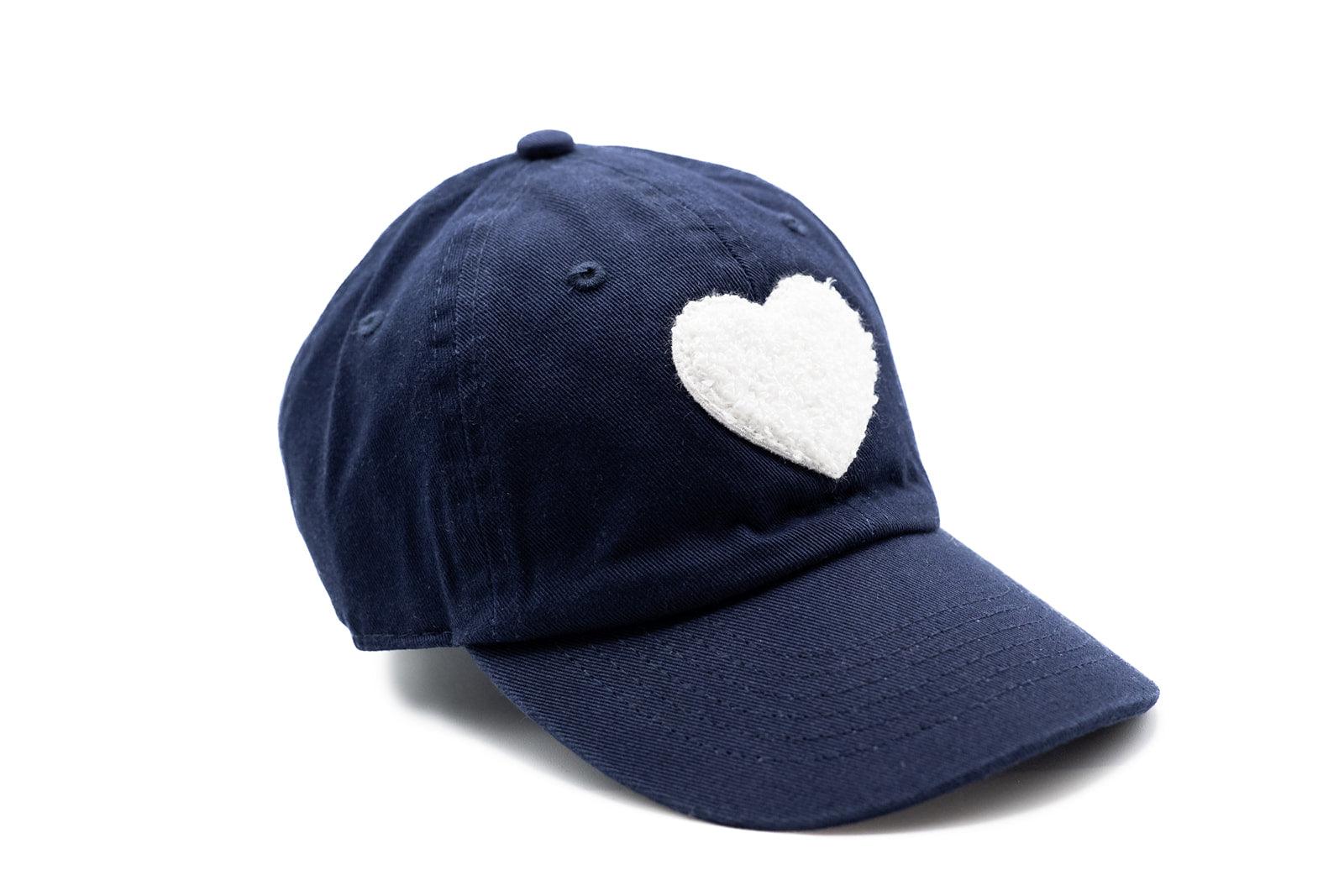 Navy Blue Terry Heart Hat Rey to Z