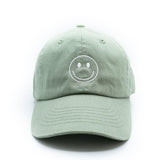 Dusty Sage Smiley Face Hat Rey to Z